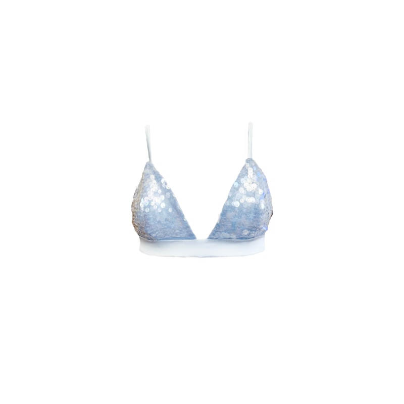 Blue sequin bralette hot sale