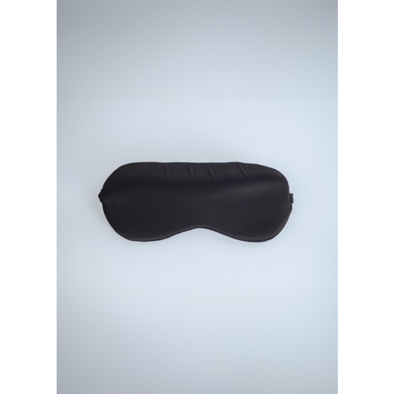 Thumbnail of Silk Eye Mask In Midnight Black image