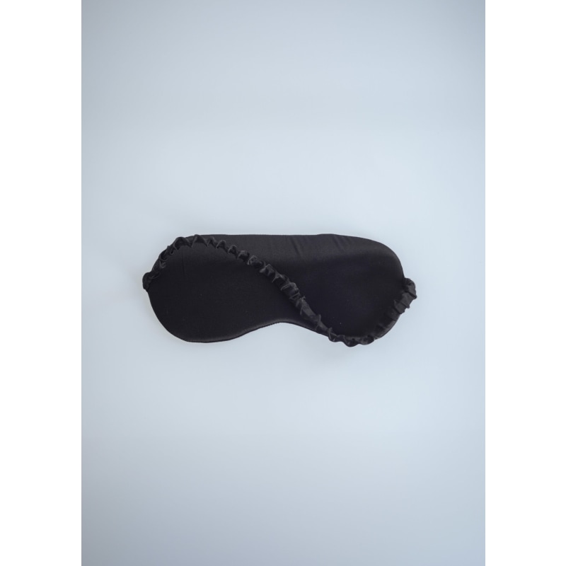 Thumbnail of Silk Eye Mask In Midnight Black image