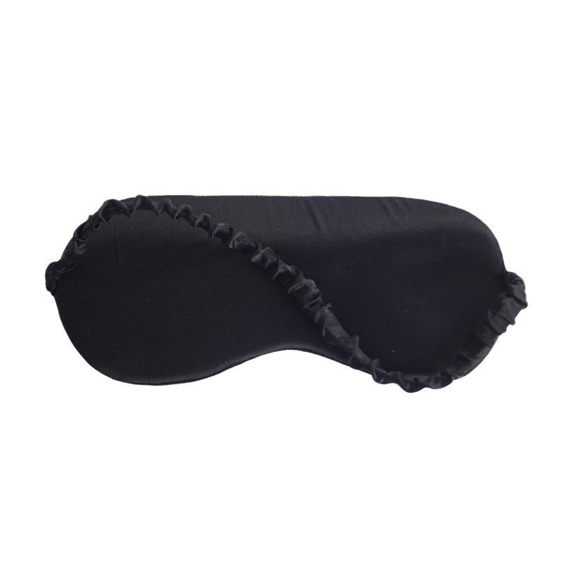 Thumbnail of Silk Eye Mask In Midnight Black image