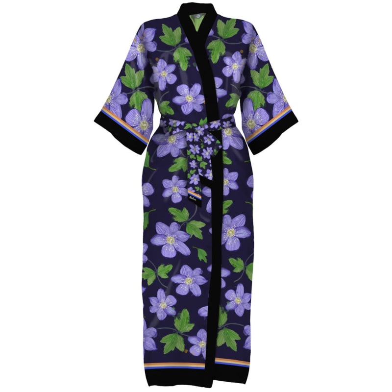 Thumbnail of Silk Kimono - Spring Flowers - Blue image