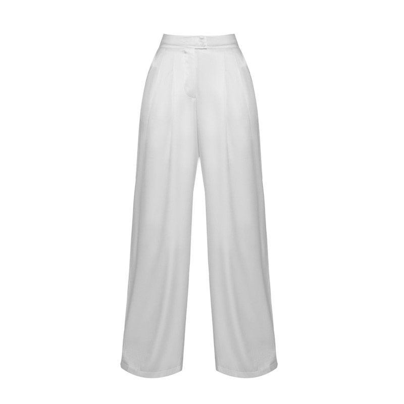 Thumbnail of Silk Pants In White image