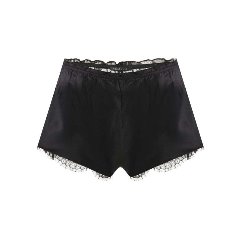 Silk Peek A Boo Camisole Set Black | House of Silk | Wolf