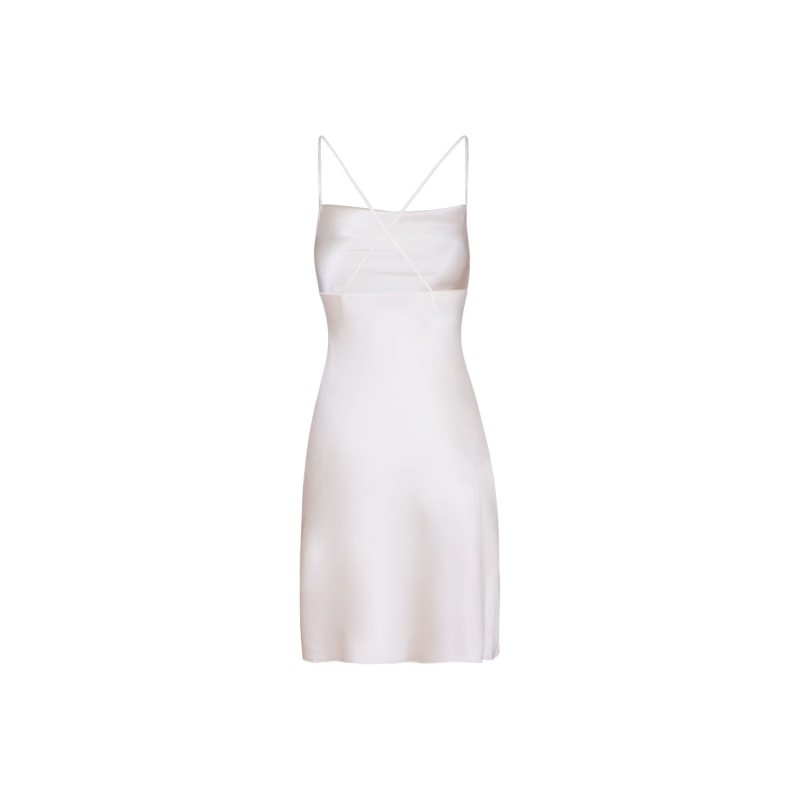 Thumbnail of Silk Short Dress In Cream image