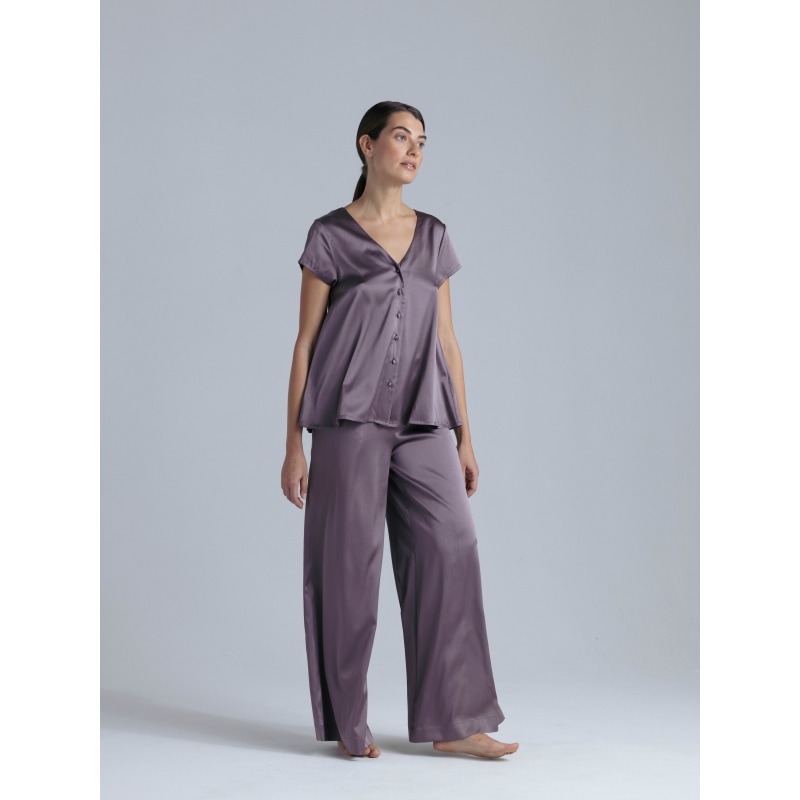 Thumbnail of Silk Top & Pants Set 'Leto' In Noble Purple image