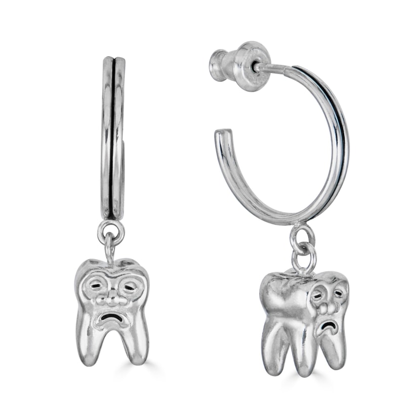 Thumbnail of Silver Bby Tooth Earrings image