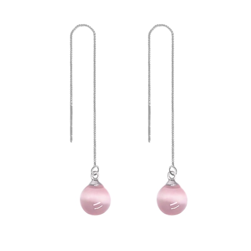 Thumbnail of Silver Galaxy Balloon Ear Threads - Pink & Purple image