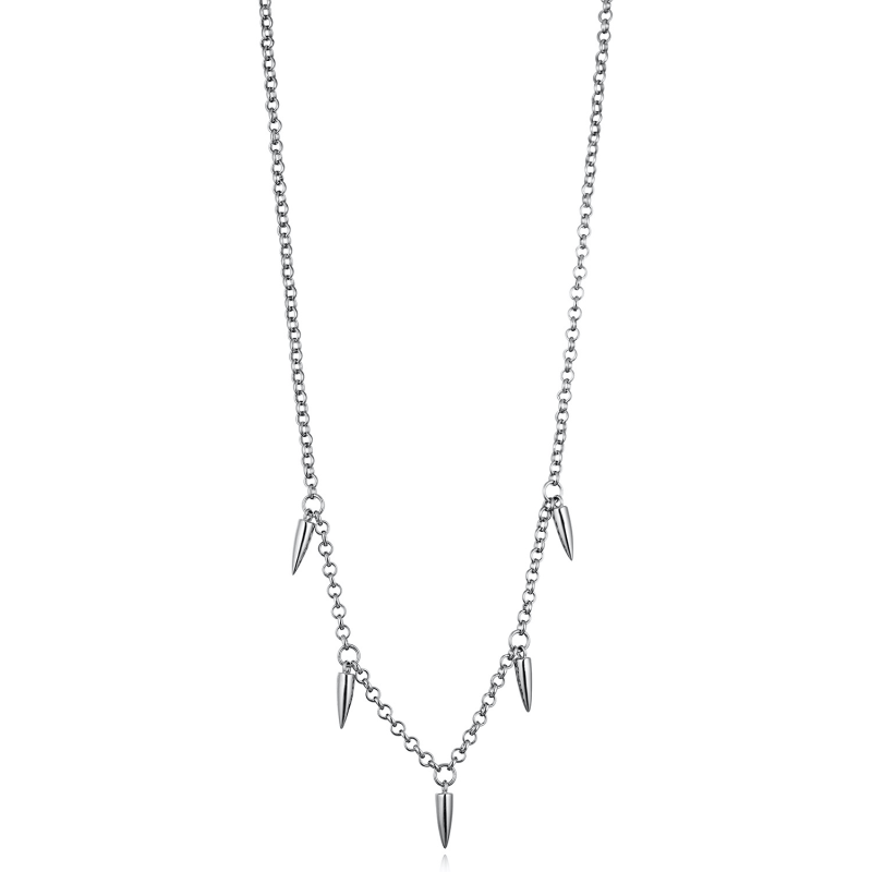 Silver Mini Spikes Choker Necklace Steff Jewellery Wolf Badger