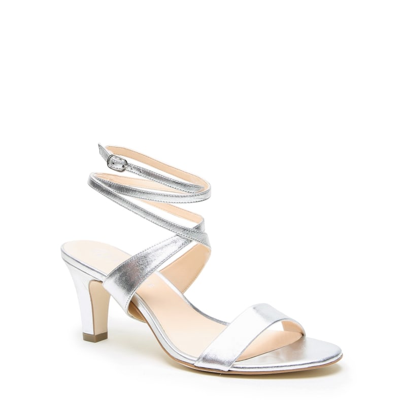 Thumbnail of Silver Mid-Heel Sandal + Tomoe Strap image