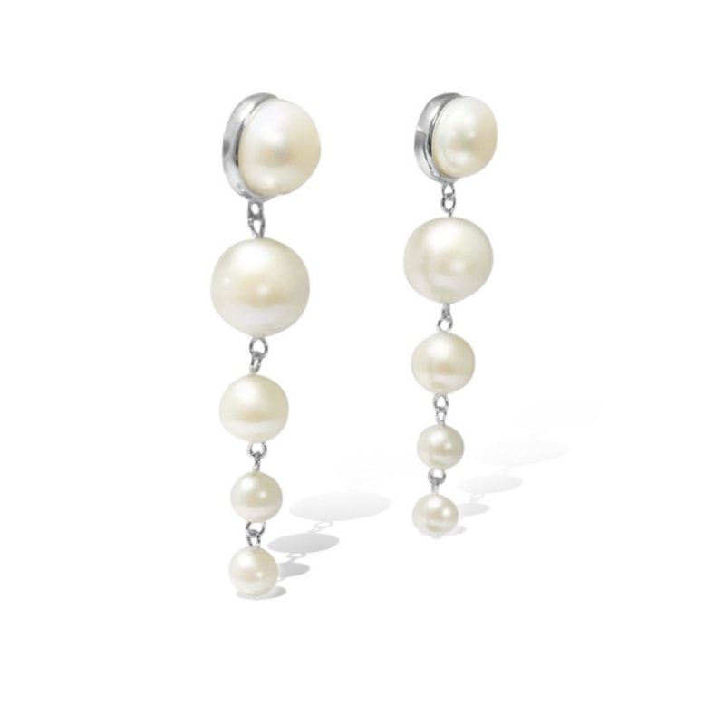 Thumbnail of Silver Perle 5 Drop Fresh Water Pearl & Silver Earrings image