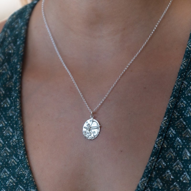 Thumbnail of Silver Sagittarius Zodiac Necklace image