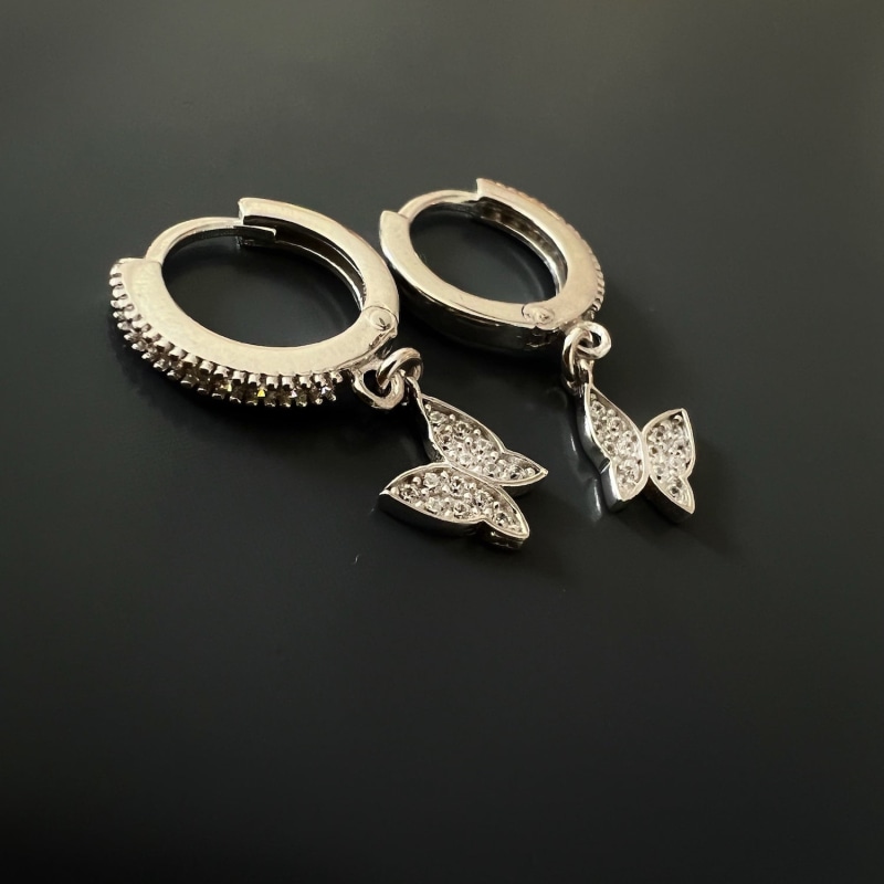 Sparkly butterfly earrings cheap