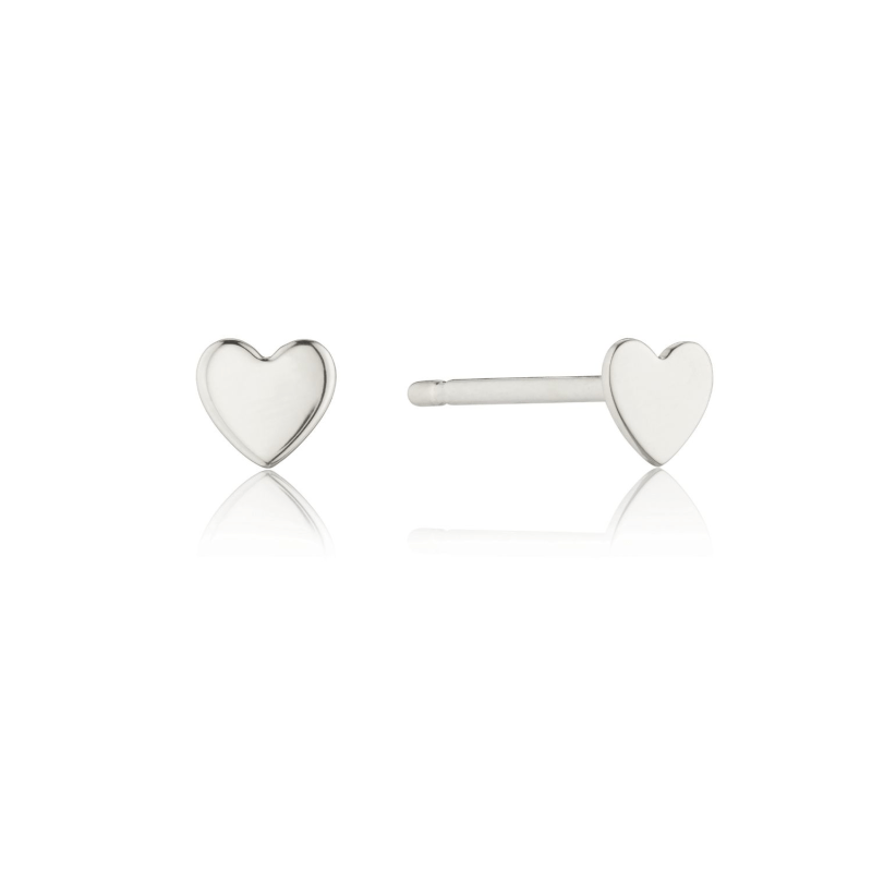 Thumbnail of Silver Tiny Heart Stud Earrings image