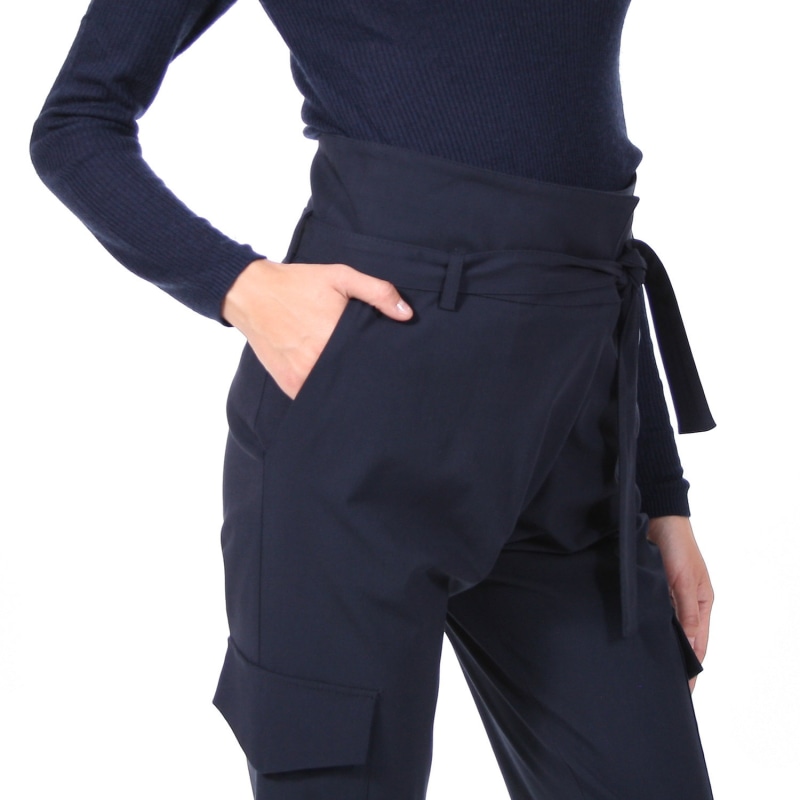 Thumbnail of Simeona Navy Blue Tailored Trousers image