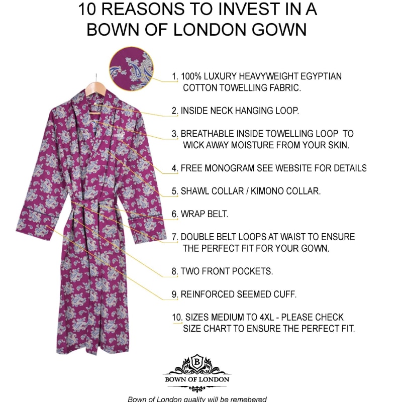 Thumbnail of Lightweight Men's Dressing Gown - Red image