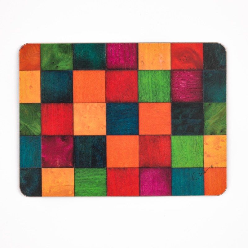 Thumbnail of Six Placemats In Heat Proof Melamine. Colourful Rainbow Range. Wipe Clean. Standard U K Size. Tied With Ribbon For Gifting. image