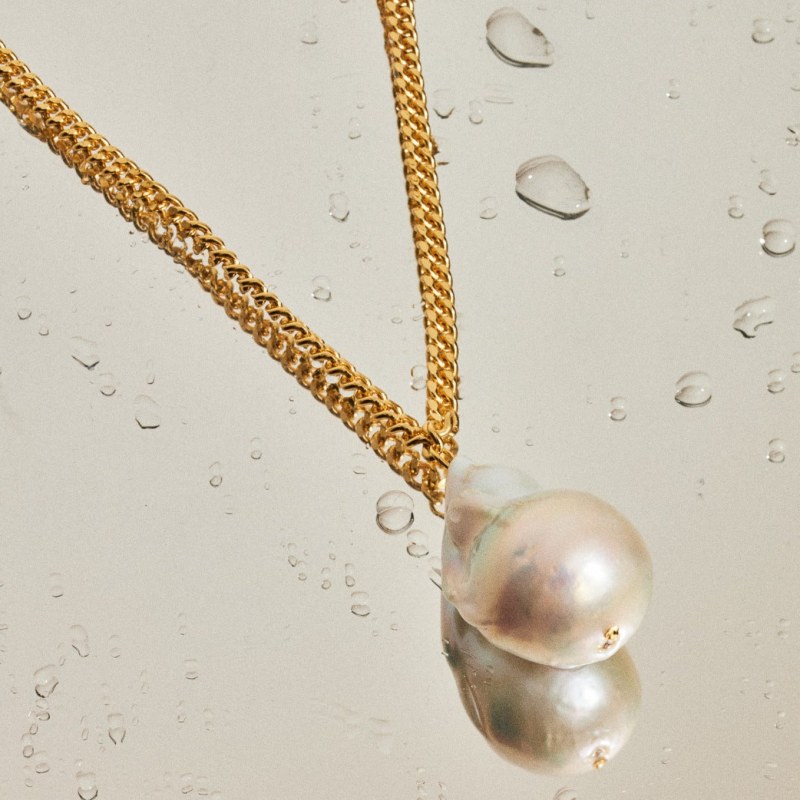 Thumbnail of Sicil Pearl Necklace - 18K Gold Vermeil image