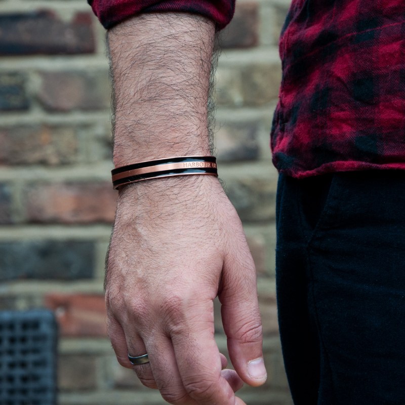 Thumbnail of Solid Copper Cuff For Men - Chunky & Minimalist - The Boss image