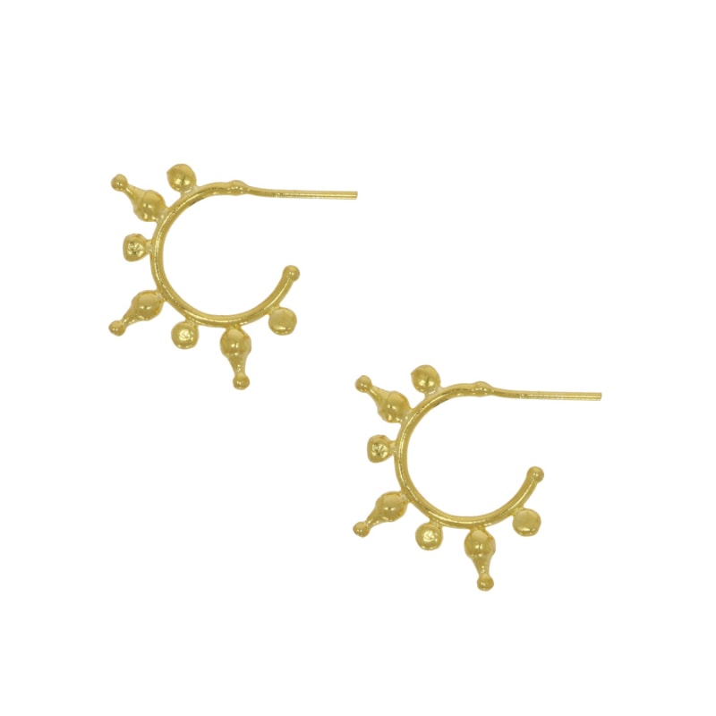 Thumbnail of Jale Antique Gold Hoop Earrings image