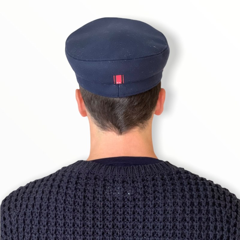 Thumbnail of Skippers Admiral, Sailor Hat In rich navy Duffel wool image