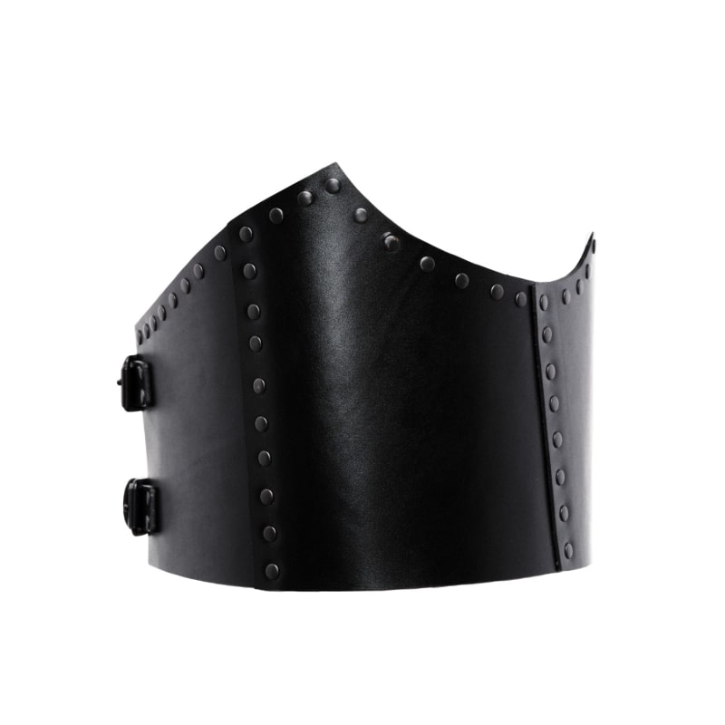 Thumbnail of Wide Black Leather Waist Corset Belt Urania B image