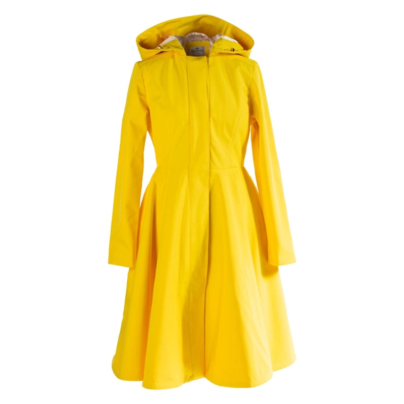 Fitted Flared Yellow Raincoat In Yellow Sun by RainSisters