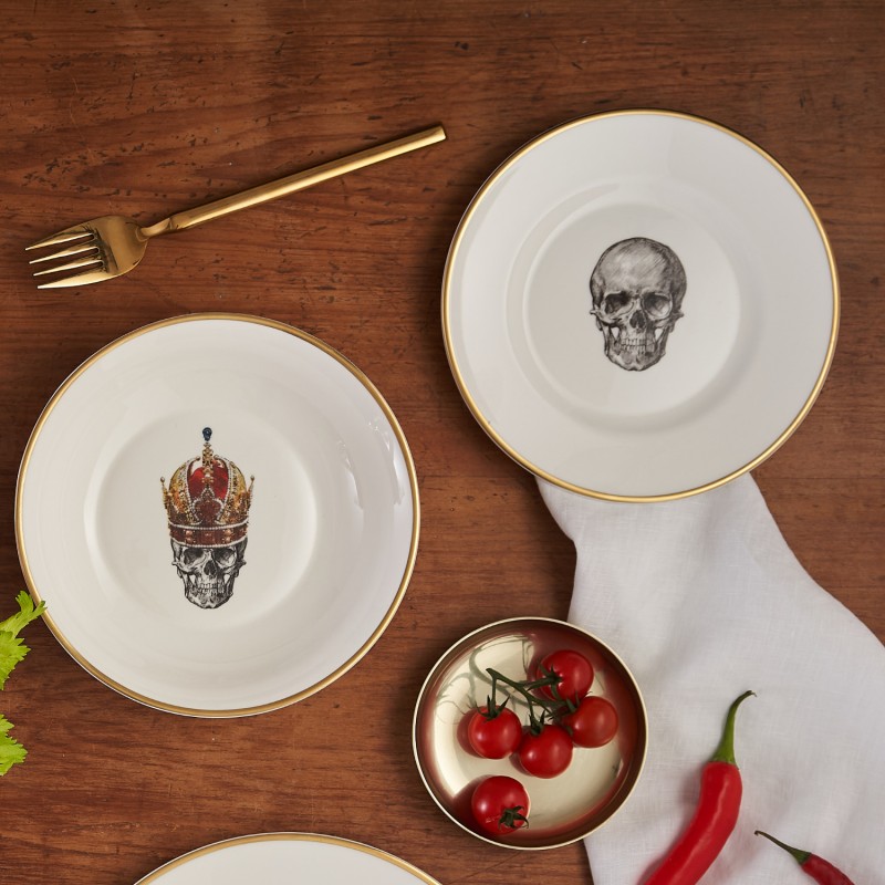 Thumbnail of Skull Bone China Dessert Plate image