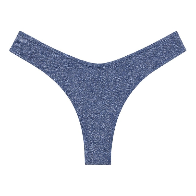 High Waisted Bikini - Denim Blue Swim Bottom - High-Cut Bikini - Lulus