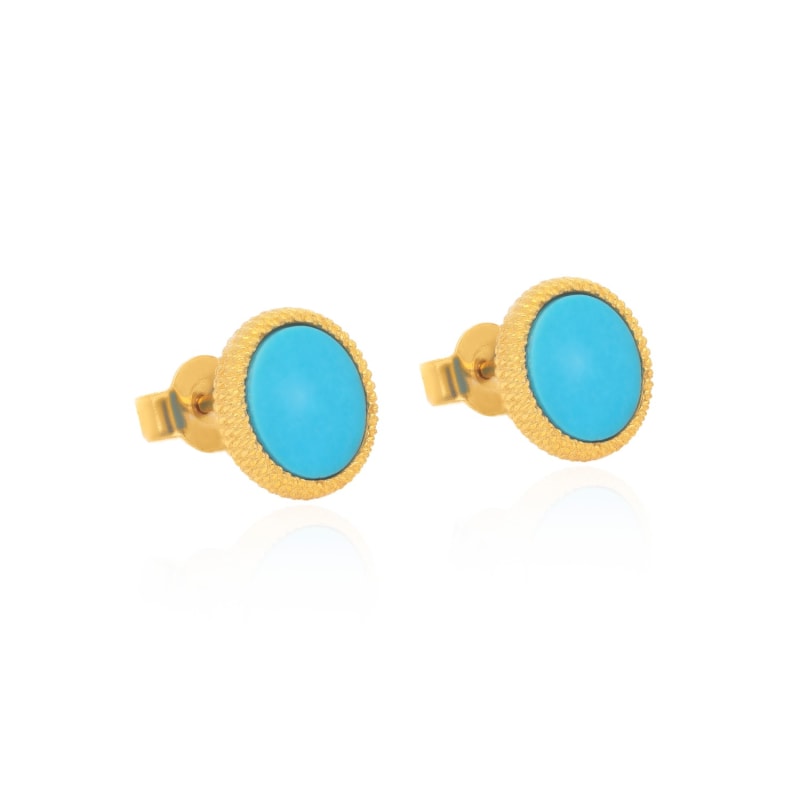 Thumbnail of Ara Woven Studs - Turquoise image