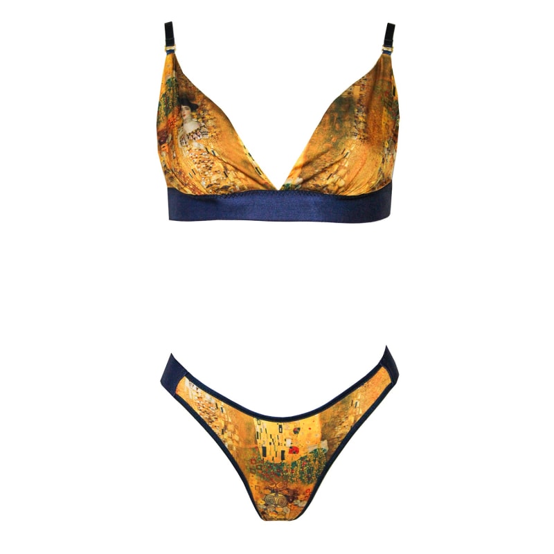 LA MUSA  Gold Sparkle Lingerie Set - LA MUSA