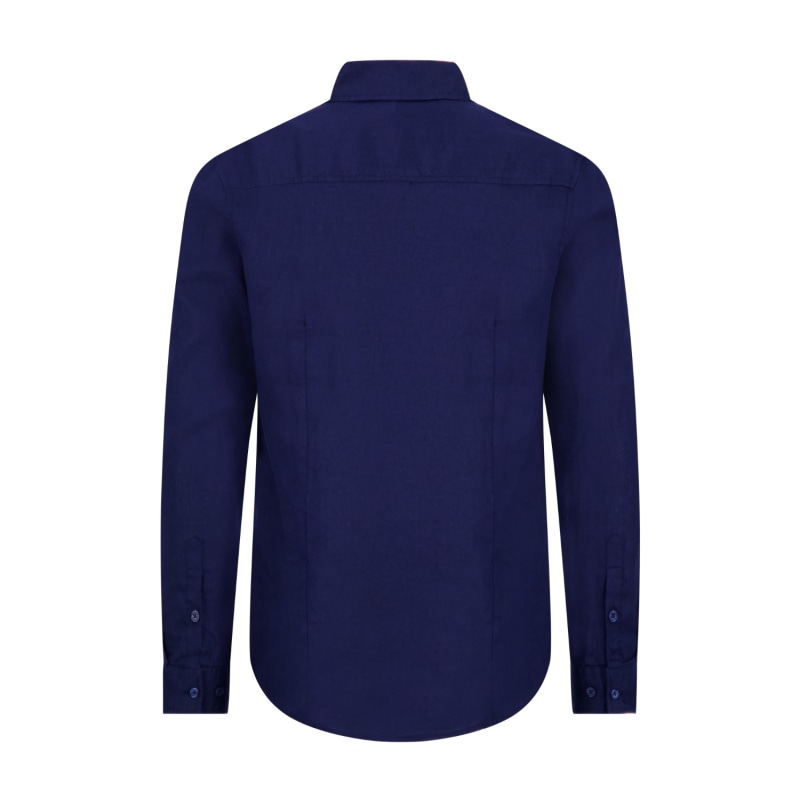 Thumbnail of Slim Fit Lightweight Linen Shirt – Blue image