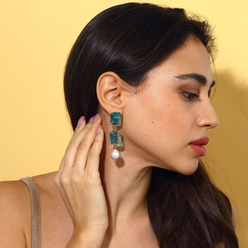 Thumbnail of Sloane Earrings - Deep Blue image