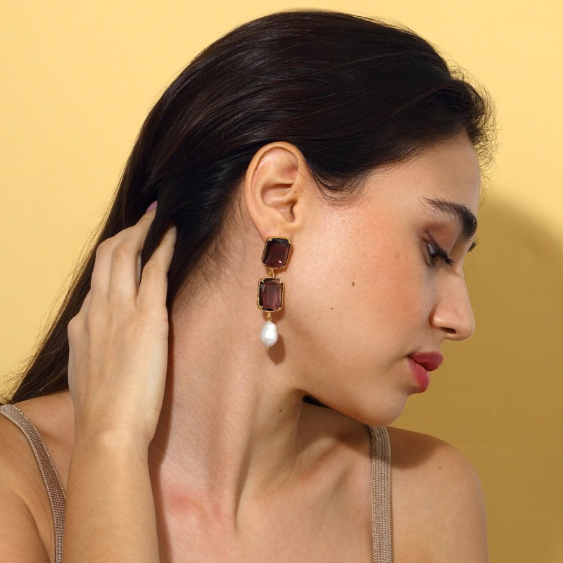 Thumbnail of Sloane Earrings - Violet image