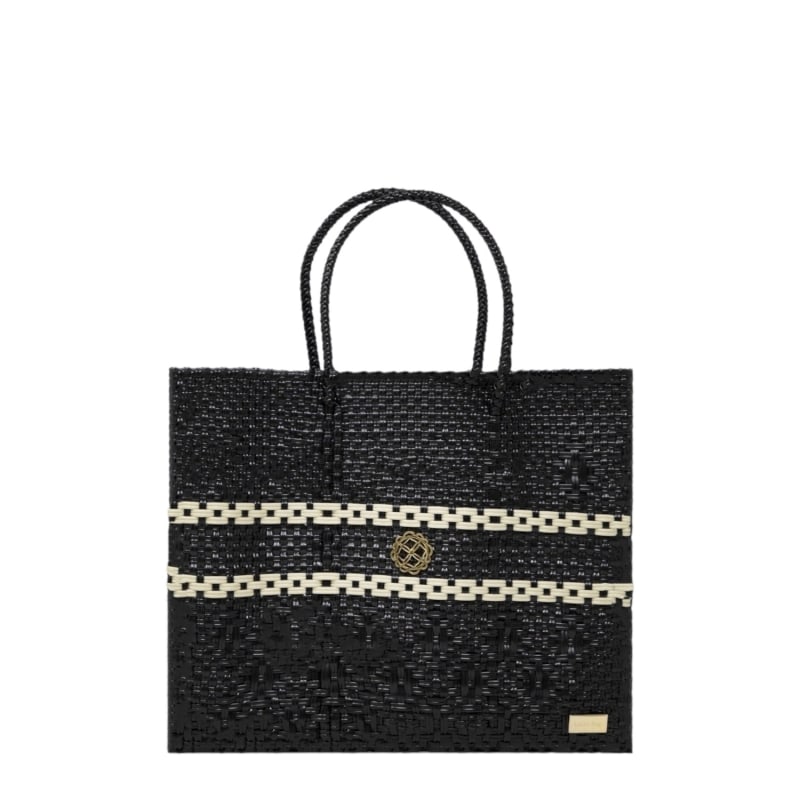 Thumbnail of Small Black Beige Tote Bag image