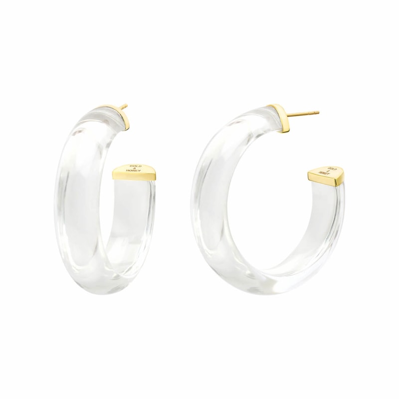 Small clear earrings top