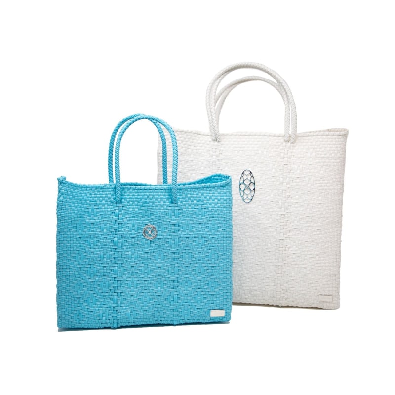 Thumbnail of Small Sea Blue Tote Bag image