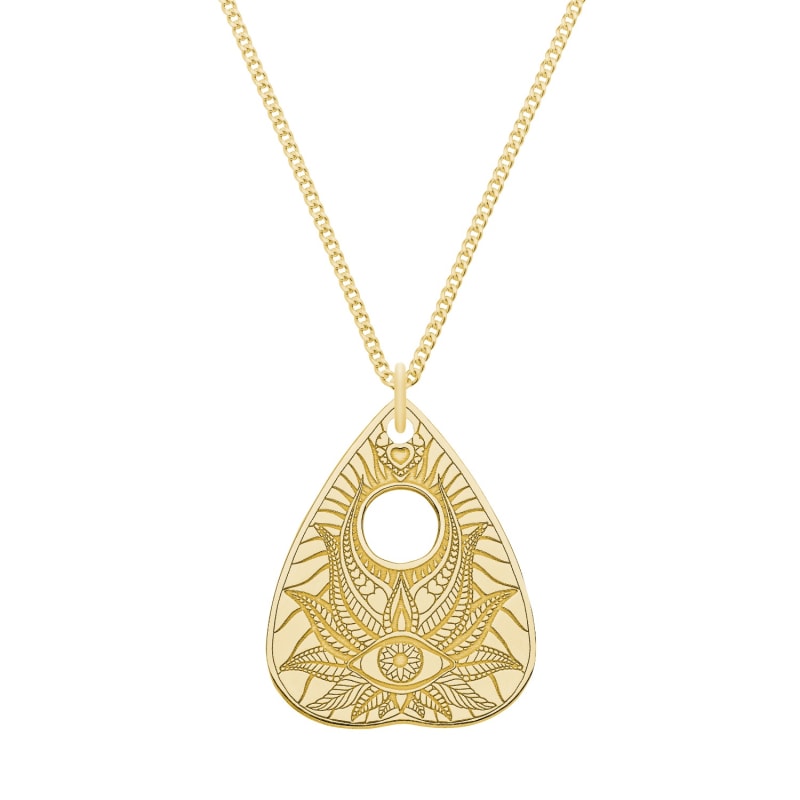 Thumbnail of Medium Solid Gold Lotus Flower Planchette image