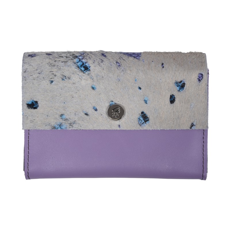 Thumbnail of Small Vermont Cowhide Leather Purse Summer Reptile / Lilac  - Vermont image