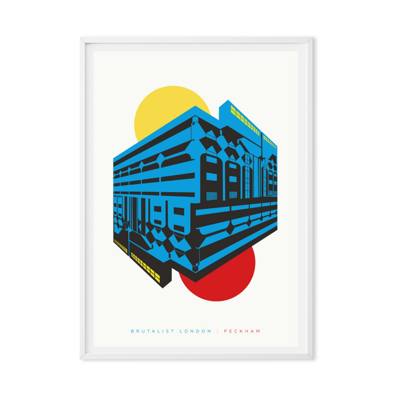 Thumbnail of Brutalist Peckham Art Print Brutalist London Architecture Prints image