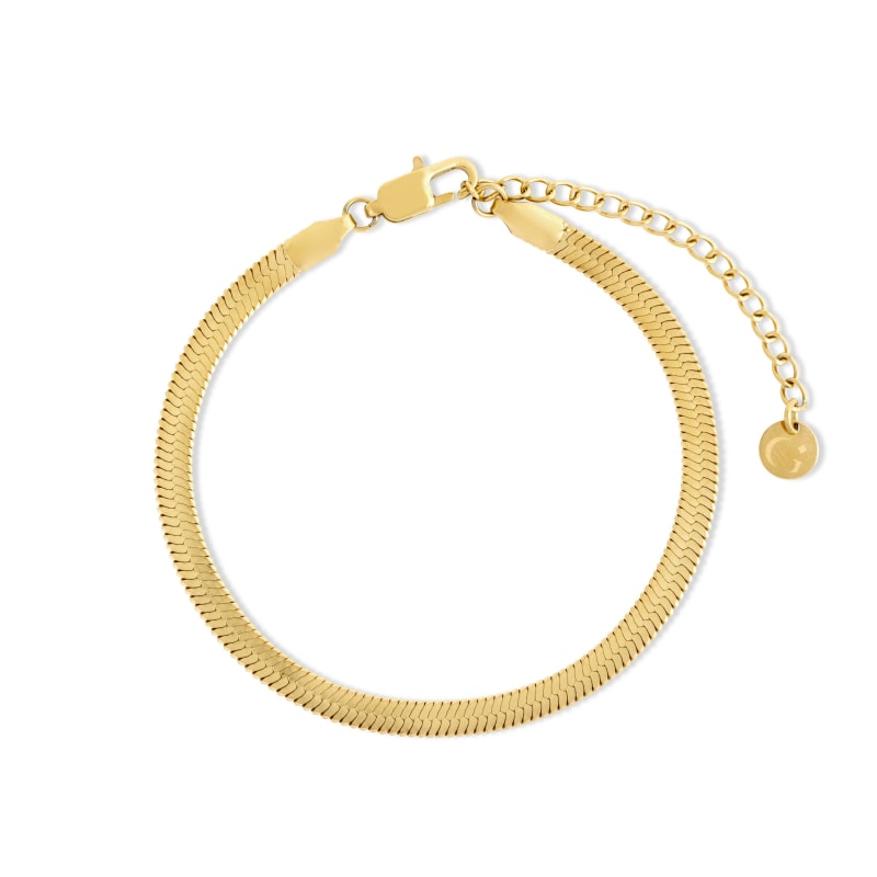 Snake Chain Bracelet In Gold Gold Trip Wolf Badger