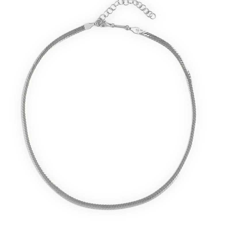 Thumbnail of Snake Chain Silver Choker Necklace image