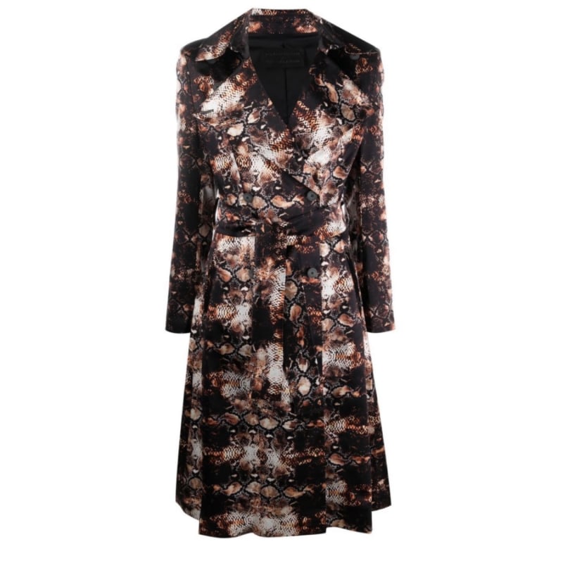 Snake print trench coat online