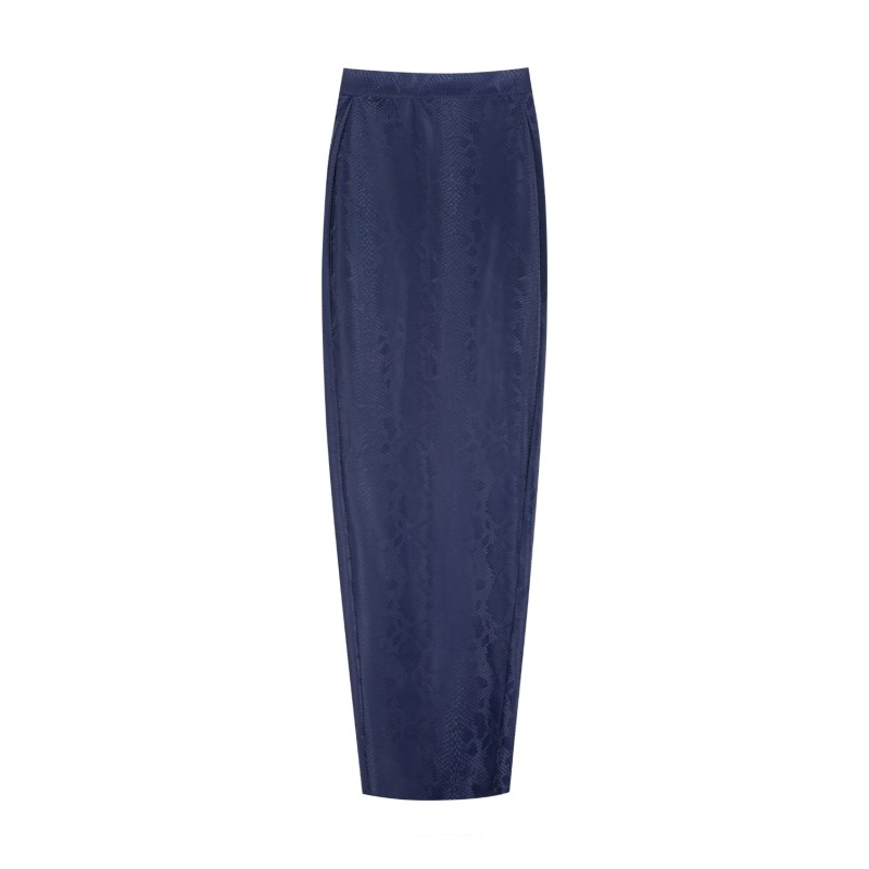 Navy blue clearance zipper pencil skirt