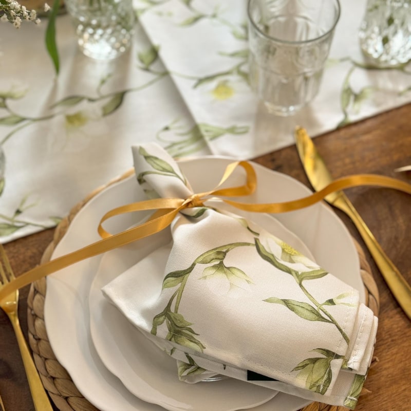 Thumbnail of Snowdrop & Hellebore Napkins - Pair image