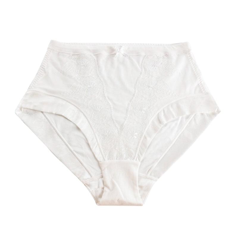 Thumbnail of Snowdrop - Silk & Organic Cotton Full Brief - White image