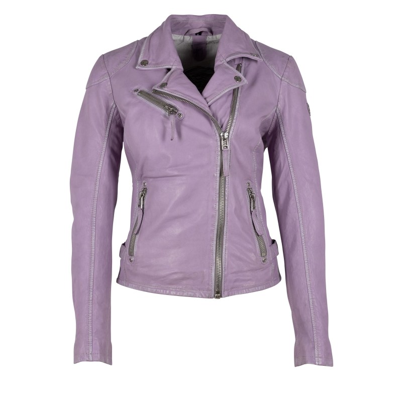 Sofia Rf Leather Jacket Digital Lavender by MAURITIUS
