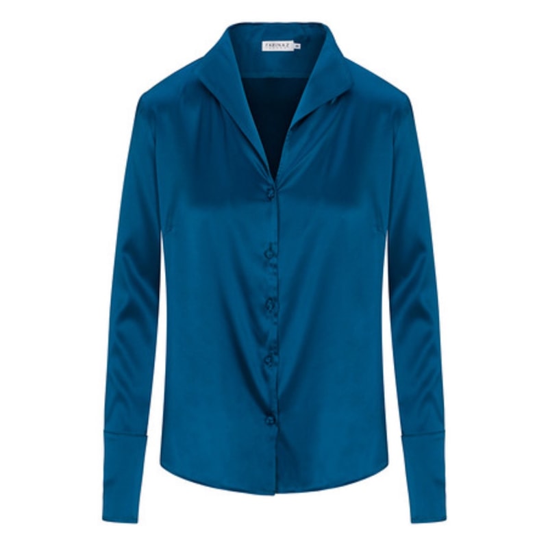 Thumbnail of Soft Collared Blouse - Teal image