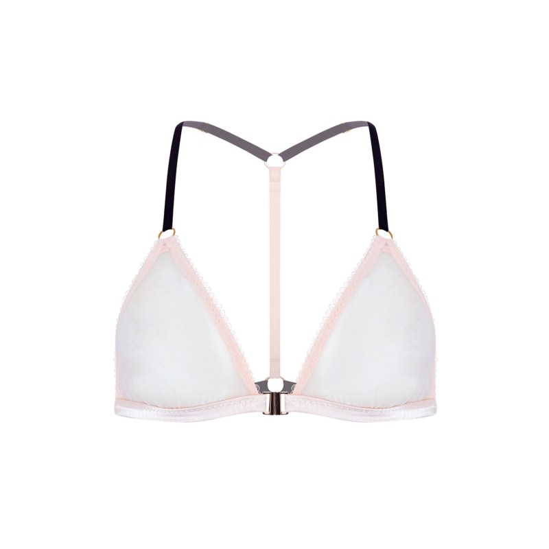 Thumbnail of Soft Mesh Triangle Bralette-Blush Pink image