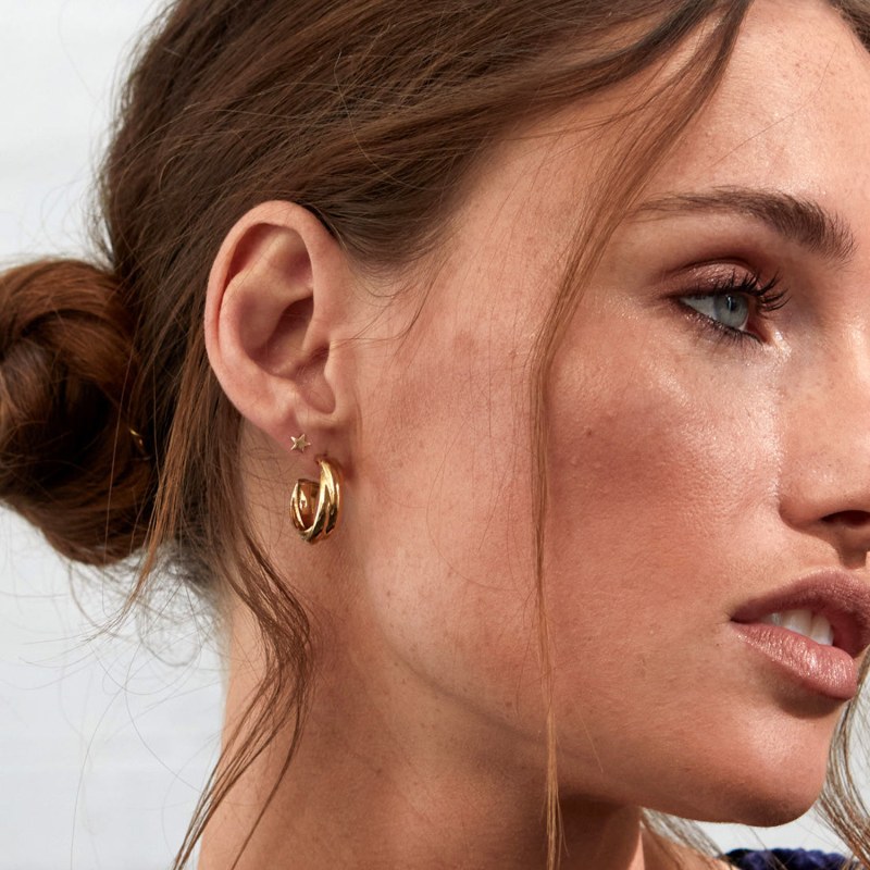 Thumbnail of Soho 9Ct Gold Mini Star Stud Earrings image