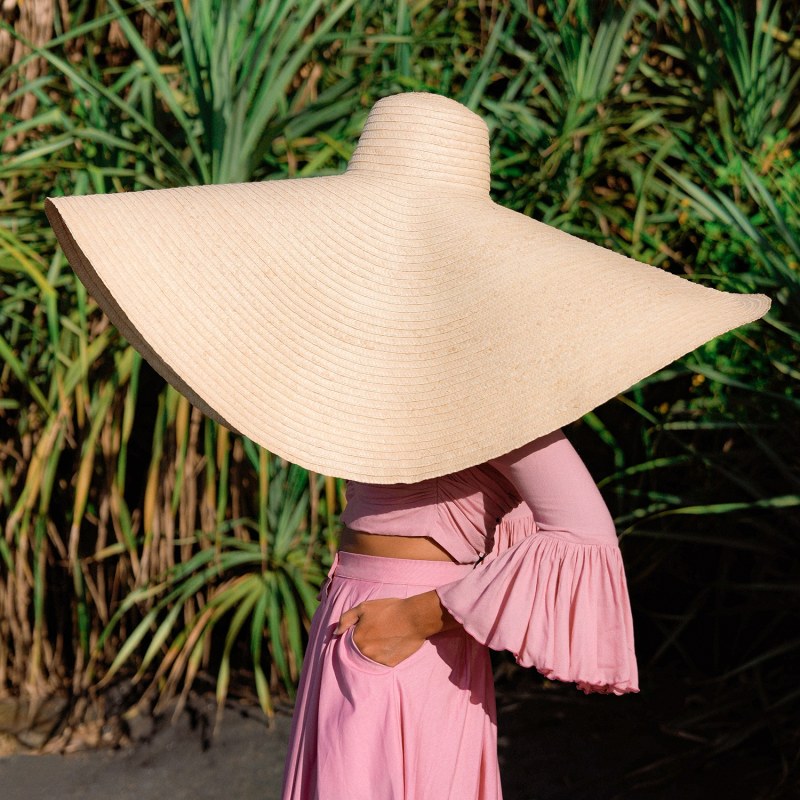 Thumbnail of Solana Oversized Straw Hat In Natural Beige image
